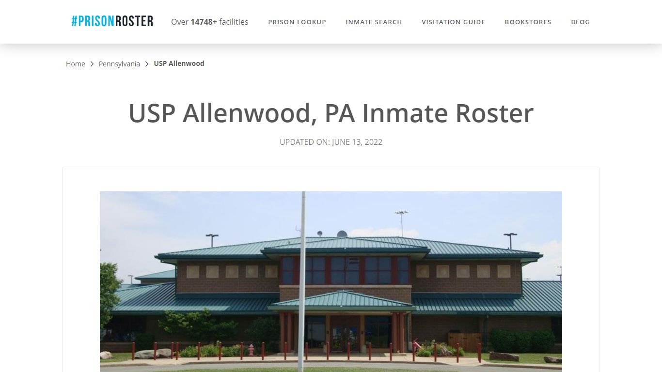 USP Allenwood, PA Inmate Roster - Prisonroster